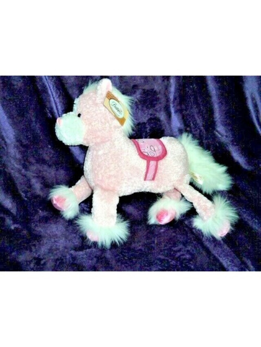 Bestever Giddy Up Pink Horse Pony Stuffed Plush 11" Bandana Saddle NEW